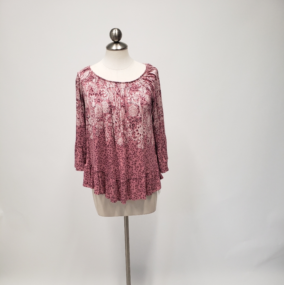 Style & co Boho Remix Off-the-Shoulder Blouse - Picture 2 of 4